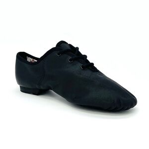 Sansha Black Leather Carou-Split Jazz Shoes Lace-up Kid’s Size H = 1.5 New NWT